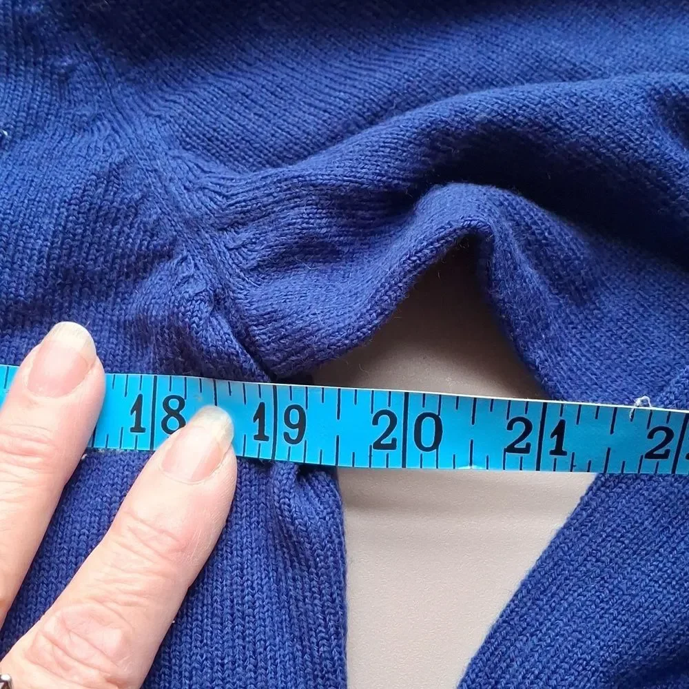 East 5th large women's mock turtleneck blue/purple sweater (Rox232)